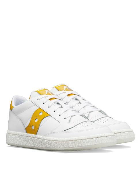 SAUCONY JAZZ COURT Sneakers in pelle white/orange - Scarpe Donna