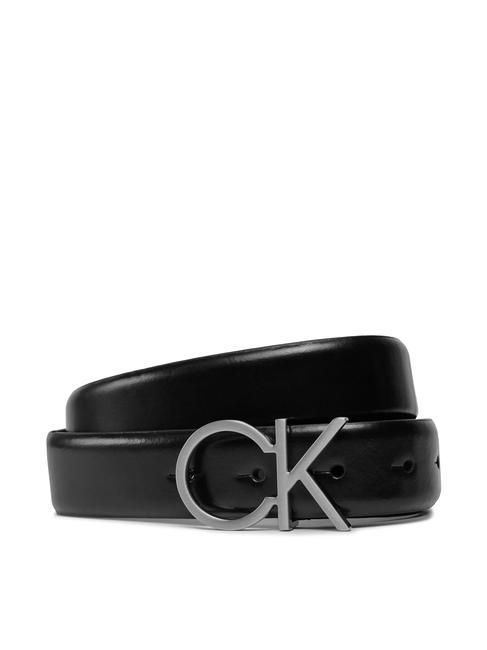 CALVIN KLEIN RE-LOCK CK Logo Cintura in pelle ckblack - Cinture