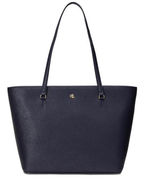 RALPH LAUREN KARLY Shopping Bag in pelle navy - Borse Donna