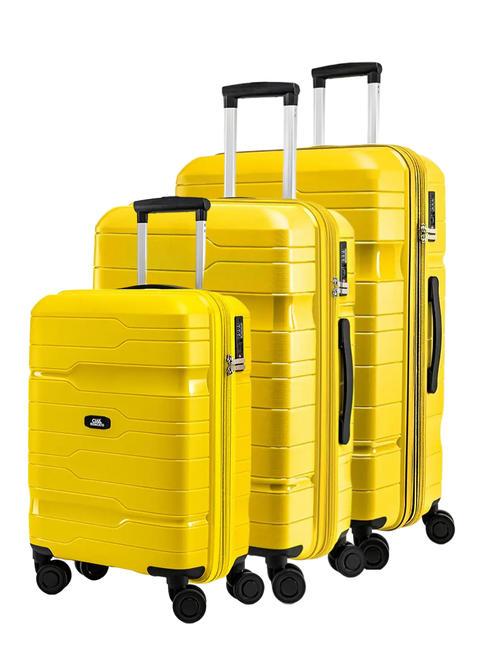 CIAK RONCATO DISCOVERY Set 3 trolley: cabin+medio+grande giallo - Set Trolley