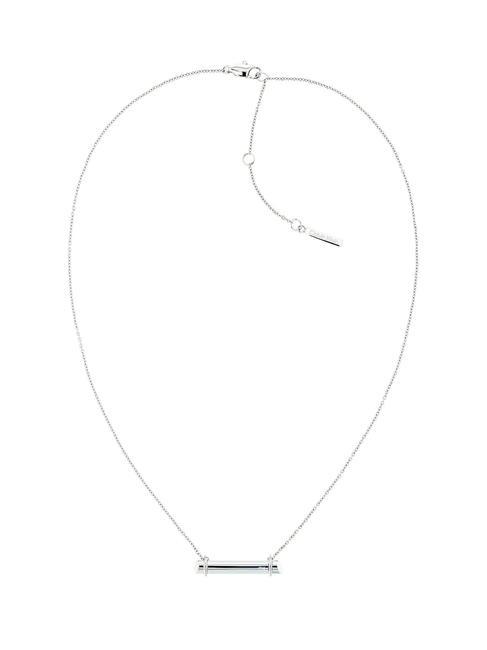 CALVIN KLEIN SCULPTURAL Collana con barra logo acciaio - Collane