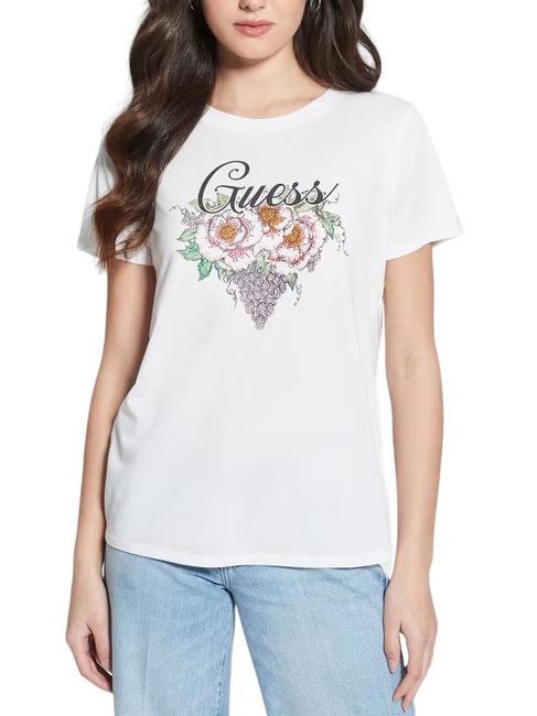 GUESS GRAPE WINE T-shirt con stampa purwhite - T-shirt e Top Donna