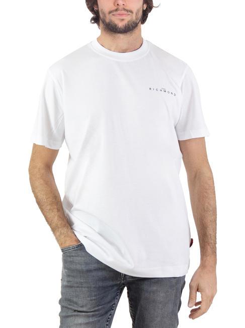 JOHN RICHMOND ACOSTA T-shirt in cotone white/blka - T-shirt Uomo