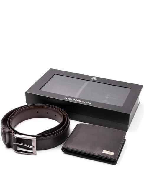 ROCCOBAROCCO GIFT BOX Cintura + Portafoglio in Pelle moro - Cinture