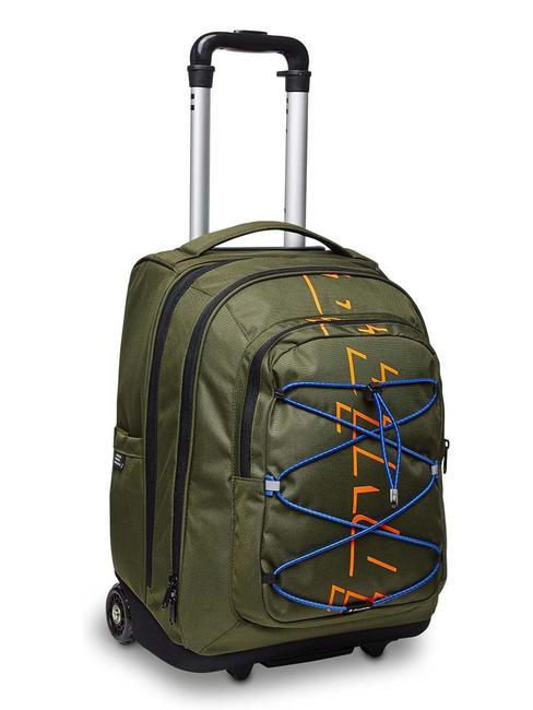 ACTIVE NEW BUMP Zaino trolley 2 ruote green military - Zaini con carrello
