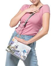 BRACCIALINI CARTOLINE Borsa con flap tracolla catena multi - Borse Donna - 4