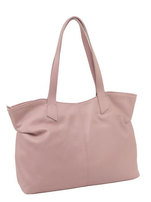 MARTINA Borsa shopper morbida in pelle dollaro millenial pink - Borse Donna