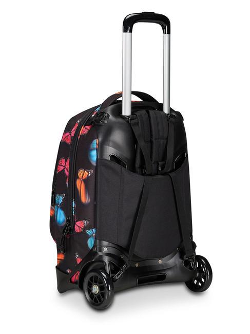 NEW WAY NEW PLUG Fantasy Zaino Trolley con carrello sganciabile blurry butterfly - Zaini con carrello