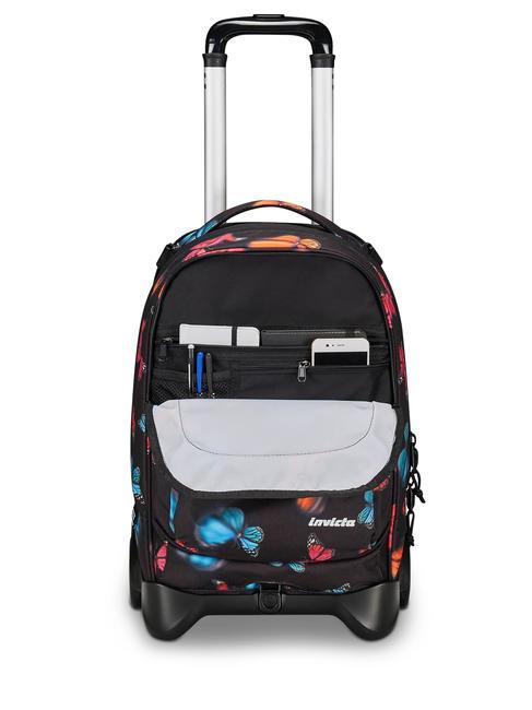 NEW WAY NEW PLUG Fantasy Zaino Trolley con carrello sganciabile blurry butterfly - Zaini con carrello