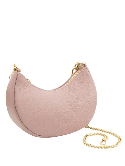 GIUDITTA Borsa hobo in pelle con manico catena millenial pink - Borse Donna