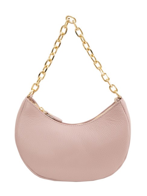 GIUDITTA Borsa hobo in pelle con manico catena millenial pink - Borse Donna