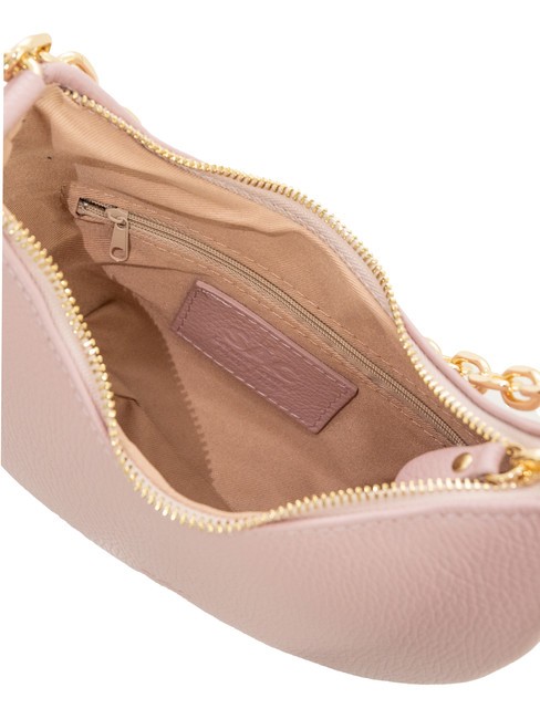 GIUDITTA Borsa hobo in pelle con manico catena millenial pink - Borse Donna