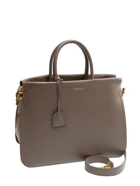 BLUE SOFT Borsa a mano in pelle martellata ebano - Borse Donna