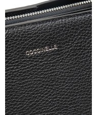 COCCINELLE SWAP Borsa a mano in pelle martellata Nero - Borse Donna - 4