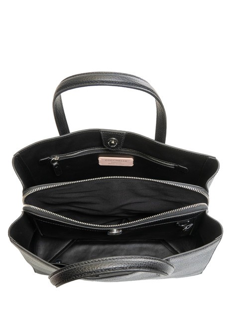 SWAP Borsa a mano in pelle martellata Nero - Borse Donna