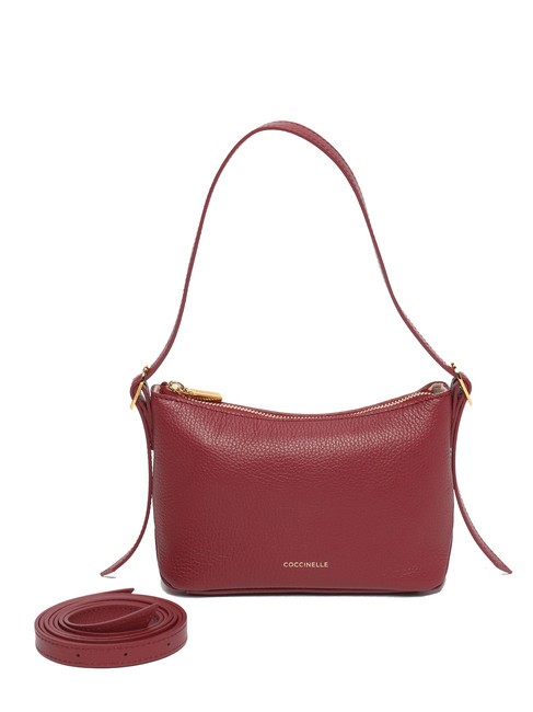 CHERRY Borsa piccola a spalla in pelle garnet red - Borse Donna