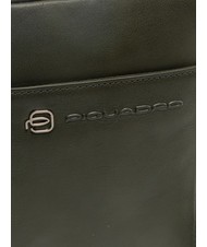 PIQUADRO VIBE OUT Borsello in pelle martellata verde 11 - Tracolle Uomo - 3