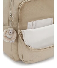 KIPLING SEOUL L Zaino porta pc 15" signature beige embossed - Zaini Scuola & Tempo Libero - 5