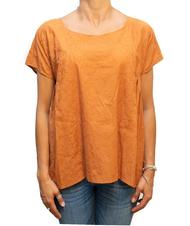 MANILA GRACE   Blusa mezza manica ricami floreali  coccio - T-shirt e Top Donna - 1