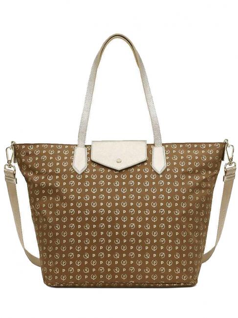 POLLINI HERITAGE SOFT Shopping bag, con tracolla marr/oro - Borse Donna