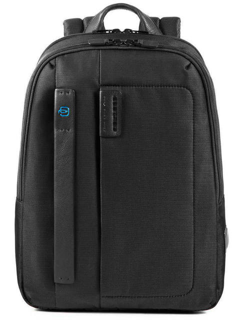 PIQUADRO P16 Zaino porta PC fino a 14" CHEVRON/NERO - Zaini da lavoro porta PC