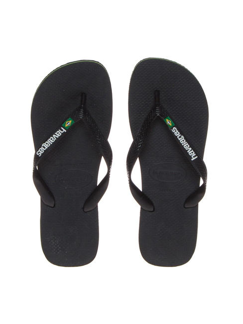 HAVAIANAS BRASIL LOGO Infradito  black black - Scarpe Unisex