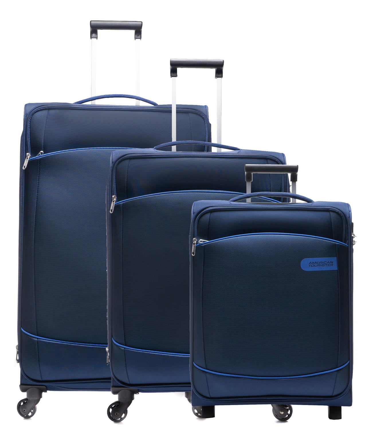 AMERICAN TOURISTER Bon Air - Spinner S Bagaglio a mano, 55 cm, 31.5 liters,  Blu (Porcelain Blue) - Valigie e Trolley