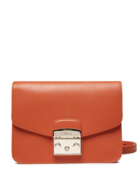 FURLA METROPOLIS S Mini bag a tracolla, in pelle tangerine - Borse Donna
