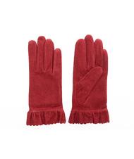 TOSCA BLU guanto con rouche in suede  bordeaux - Guanti - 1