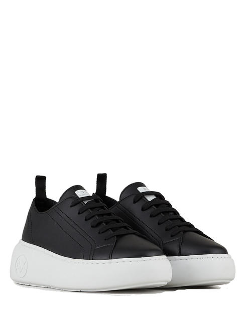 ARMANI EXCHANGE SUPER ACTION Sneakers in pelle Nero/nero - Scarpe Donna