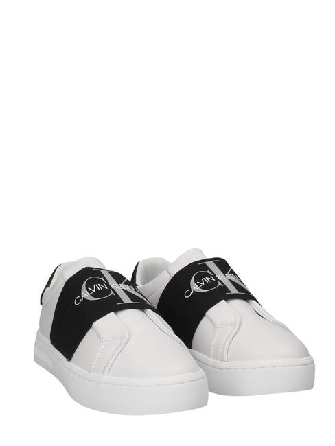 CALVIN KLEIN CK JEANS Cupsole Sneakers elastiche in pelle Bright White - Scarpe Donna