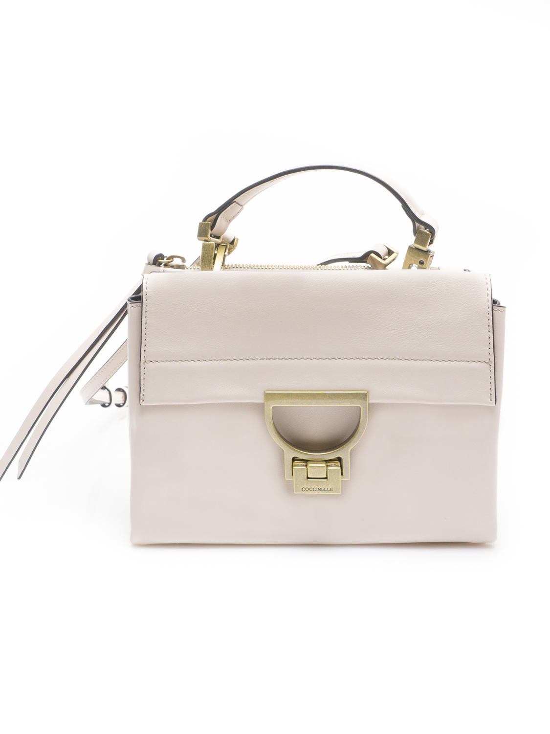 Coccinelle Arlettis Bois Mini Bag Con Tracolla, In Pelle Lambskin White -  Acquista A Prezzi Outlet!