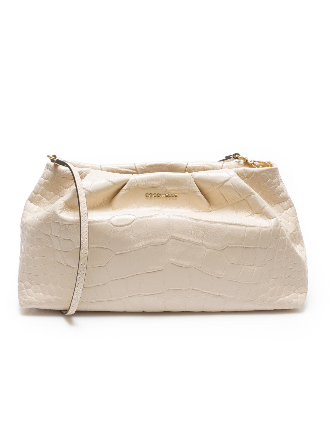Coccinelle Ophelie Croco Borsa A Spalla In Pelle Stampa Coccodrillo  Lambskin White - Acquista A Prezzi Outlet!