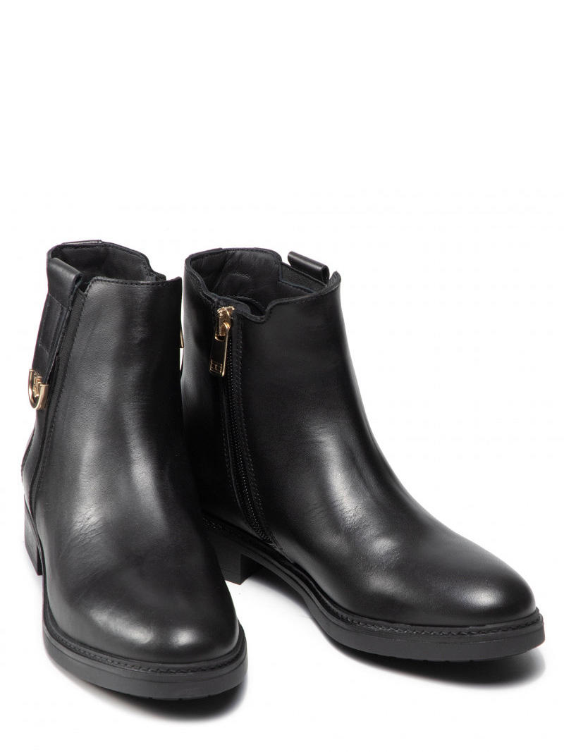 Tommy Hilfiger stivaletto elastico donna pelle chelsea boot FW05950 nero –  Ricci Online
