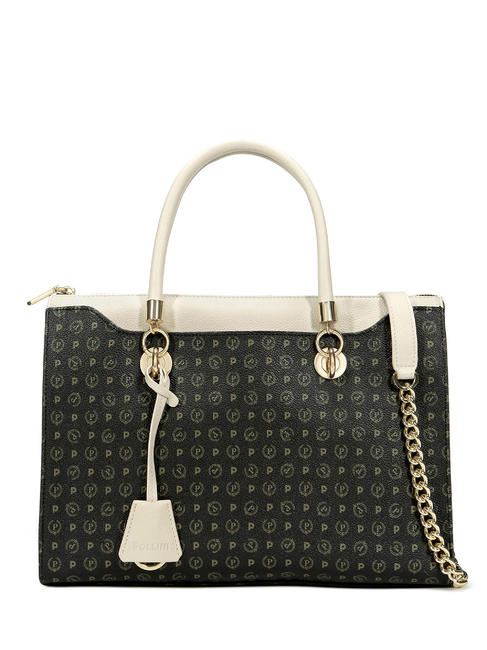 POLLINI HERITAGE CLASSIC Borsa a mano con tracolla nero/avorio - Borse Donna
