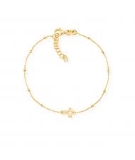 AMEN PREGA E AMA Bracciale in argento dorato oro - Bracciali Donna - 1