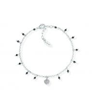 AMEN CANDY CHARM Bracciale in argento rodiato cristalli neri e zirconi bianchi - Bracciali Donna
