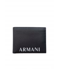 Armani Exchange Portafoglio Trifold In Pelle Stampa Logo Nero - Acquista A  Prezzi Outlet!