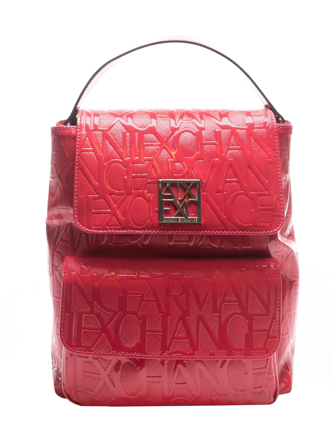 Armani Exchange Mini Zaino Effetto Vernice Record Red - Acquista A Prezzi  Outlet!