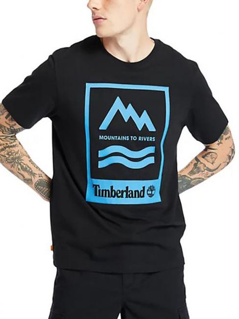 TIMBERLAND PRINT BADGE T-shirt in cotone NERO - T-shirt Uomo