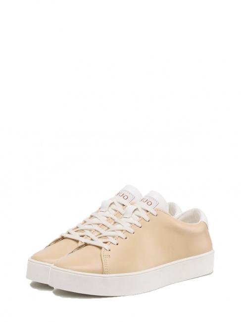 GUESS patricia sneaker in pelle Low leather sneakers BEIGE - Scarpe Donna