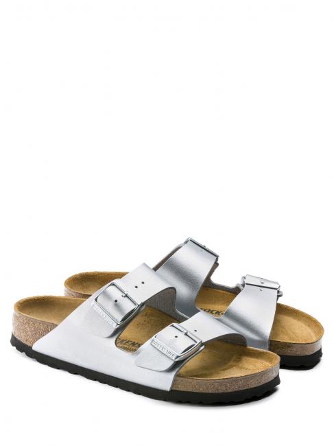 BIRKENSTOCK ARIZONA BIRKO-FLOR Sandalo ciabatta silver - Scarpe Donna
