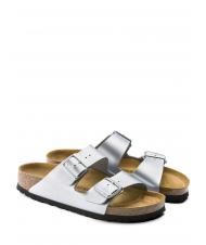 BIRKENSTOCK ARIZONA BIRKO-FLOR Sandalo ciabatta silver - Scarpe Donna - 1