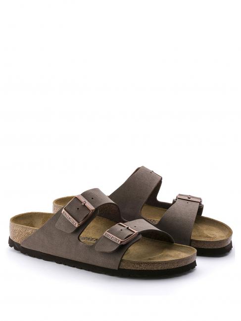 BIRKENSTOCK ARIZONA BIRKO-FLOR NUBUK Sandalo ciabatta mocca - Scarpe Unisex