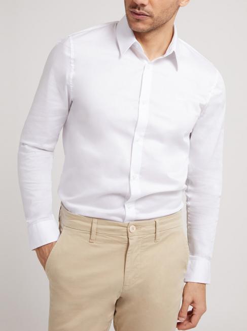 GUESS SUNSET Camicia a manica lunga purwhite - Camicie Uomo