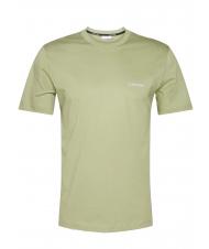 CALVIN KLEIN CHEST LOGO T-shirt in cotone sage - T-shirt Uomo - 1