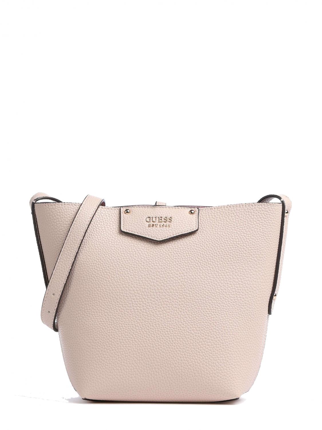 Guess Eco Brenton Borsa Doubleface A Spalla Almond - Acquista Su Le Sac!