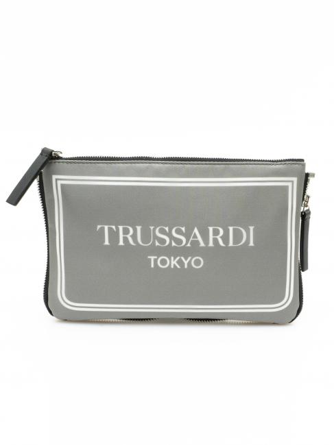 TRUSSARDI CITY POCKET Pochette a mano tokyo grey - Borse Donna