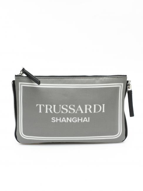 TRUSSARDI CITY POCKET Pochette a mano shanghai grey - Borse Donna