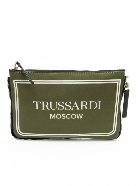 TRUSSARDI CITY POCKET Pochette a mano moscow green - Borse Donna